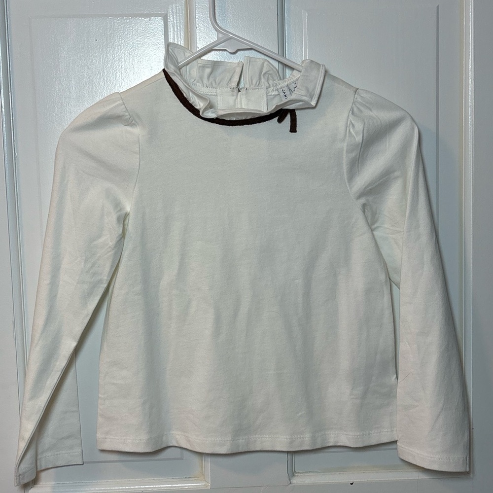 Janie and Jack Ivory Long Sleeve with Dark Accent NWT